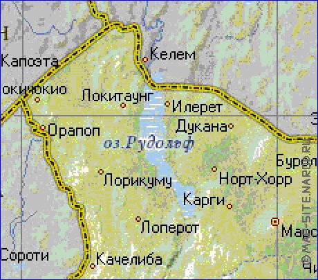 Fisica mapa de Quenia