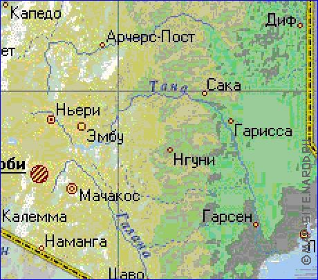 Fisica mapa de Quenia