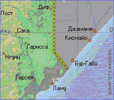 Fisica mapa de Quenia