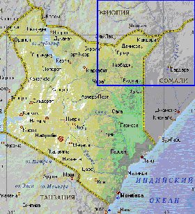 Fisica mapa de Quenia