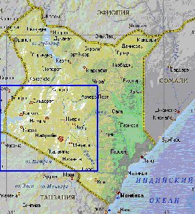 Fisica mapa de Quenia