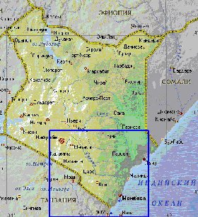 Fisica mapa de Quenia