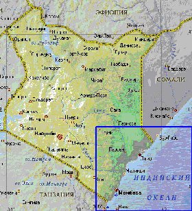 Fisica mapa de Quenia