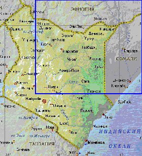 Fisica mapa de Quenia