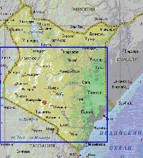 Fisica mapa de Quenia