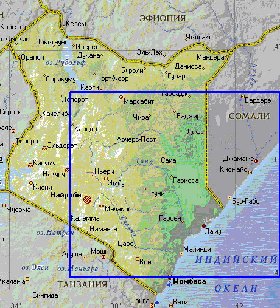 Fisica mapa de Quenia