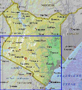 Fisica mapa de Quenia