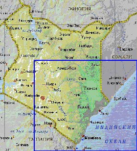 Fisica mapa de Quenia