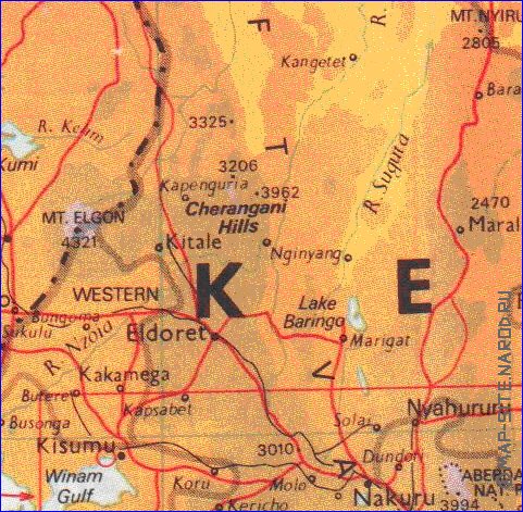mapa de Quenia