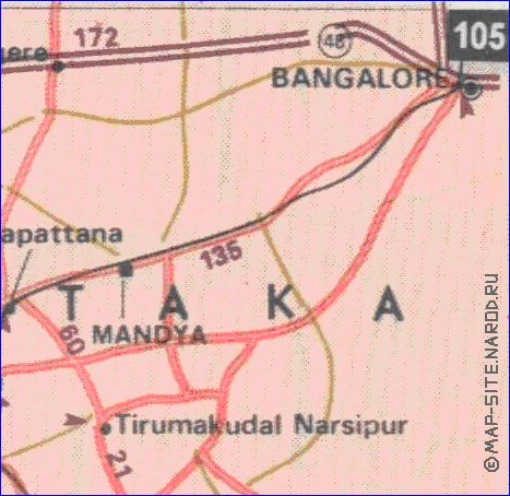 mapa de de estradas Kerala
