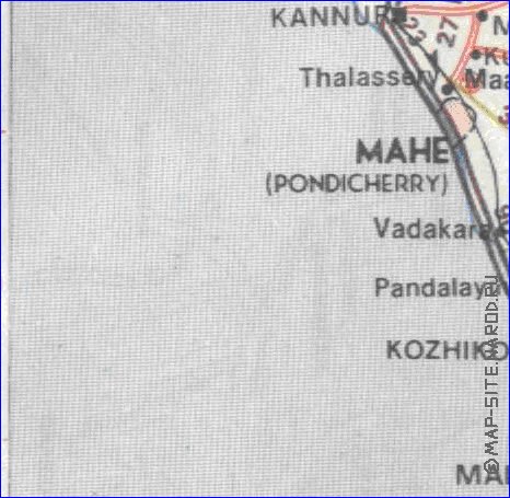 mapa de de estradas Kerala