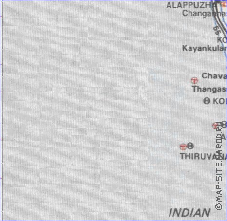 mapa de de estradas Kerala