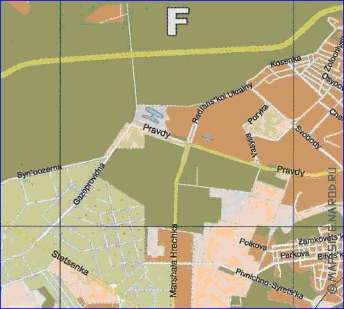 mapa de Kiev em ingles