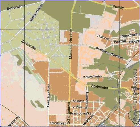 mapa de Kiev em ingles