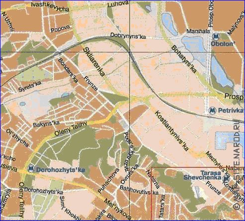 mapa de Kiev em ingles