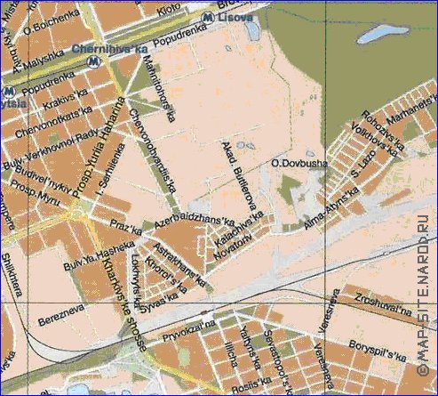 mapa de Kiev em ingles