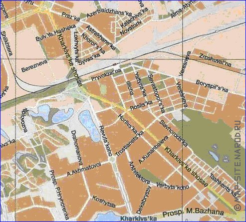 mapa de Kiev em ingles