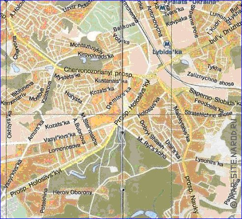 mapa de Kiev em ingles