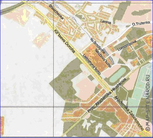 mapa de Kiev em ingles