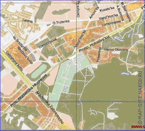 mapa de Kiev em ingles