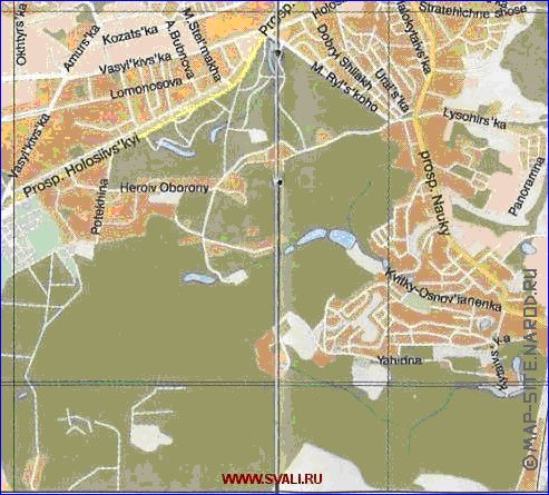 mapa de Kiev em ingles