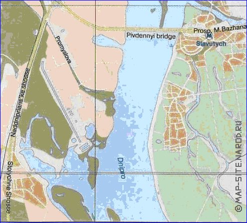 mapa de Kiev em ingles