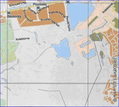 mapa de Kiev em ingles