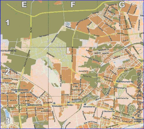 mapa de Kiev em ingles