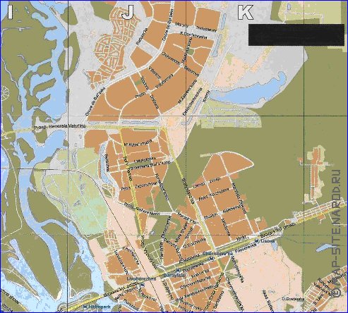 mapa de Kiev em ingles