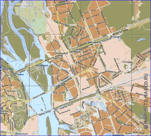 mapa de Kiev em ingles