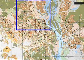 mapa de Kiev em ingles