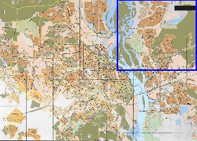 mapa de Kiev em ingles