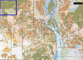 carte de Kiev en anglais