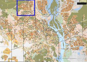 mapa de Kiev em ingles