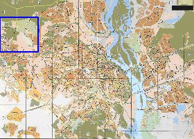 mapa de Kiev em ingles