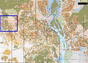 mapa de Kiev em ingles