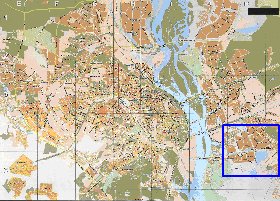 mapa de Kiev em ingles