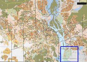 mapa de Kiev em ingles