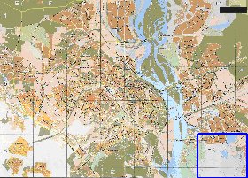 mapa de Kiev em ingles