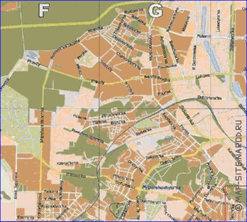 mapa de Kiev em ingles