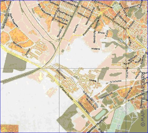 mapa de Kiev em ingles