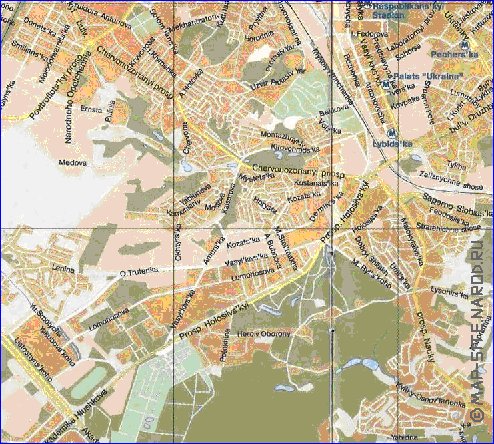 mapa de Kiev em ingles