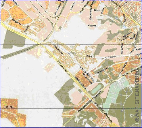 mapa de Kiev em ingles