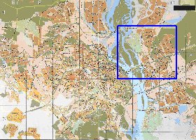 mapa de Kiev em ingles