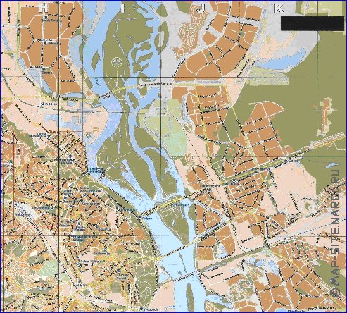 carte de Kiev en anglais