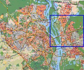 Transporte mapa de Kiev