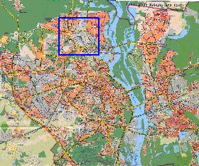 Transporte mapa de Kiev