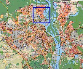 Transporte mapa de Kiev