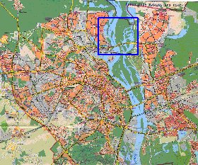 Transporte mapa de Kiev