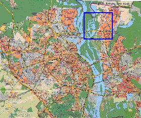 Transporte mapa de Kiev